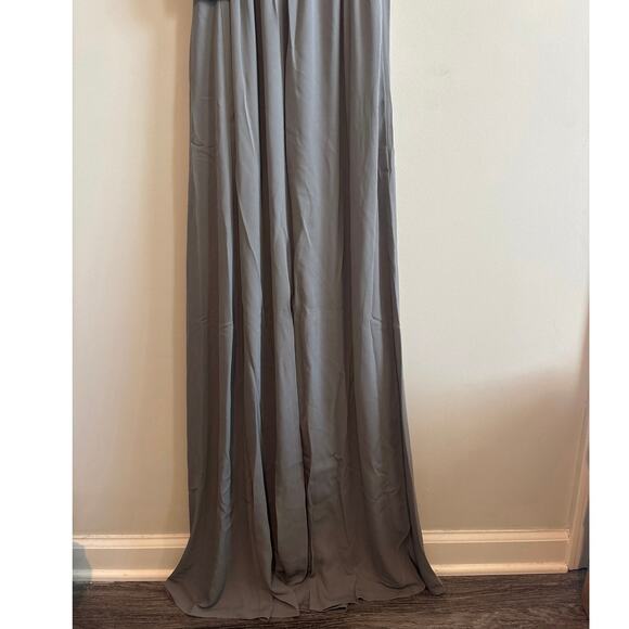 NWT Show Me Your Mumu Kendall Maxi Dress In Soft Charcoal Crisp Size XS - Picture 9 of 9